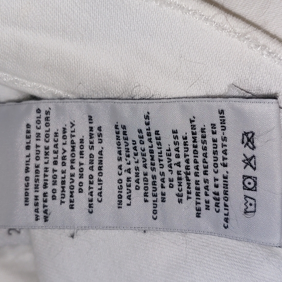 Pair of J Brand White Stretch "Alana" High Rise Ankle Jegging Size 27 - Picture 11 of 12